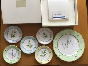 NARUMI ナルミ　パーティセット　プレート　洋食器 花柄 ラベンダー　大皿1枚　小皿5枚