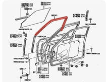 ランクル60系ドアガラスチャンネルウエザーストリップ４PS_画像3