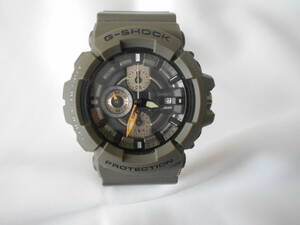 W / G-SHOCK Gショック GAC-100-8AJF ビッグケース 腕時計 カーキ 蓄光式 時針 分針 5277 現在稼働中 中古品