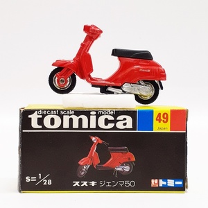 (完全現状品) TOMY トミカ 黒箱 49 スズキ ジェンマ50 日本製 当時物 No.49 SUZUKI tomica 詳細不明 (ジャンク扱い) ※c9