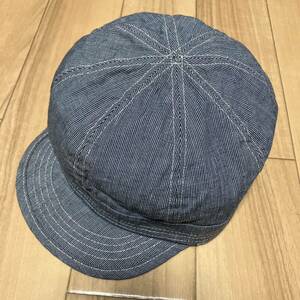 極美品！Dapper's/ダッパーズ ピンドットデニム ワークキャップ L(60cm) 検)クッシュマン トロフィークロージング フリーホイラーズ