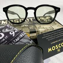 【極美品】MOSCOT/LEMTOSH モスコット/レムトッシュ ブラック 46□24-145 度なしリーフグリーン15%【鼻盛り加工済み】_画像1