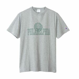 【新品未使用】Champion/チャンピオン オックスフォードグレー カレッジ染み込みプリントTシャツ XLサイズ