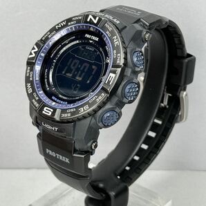 美品 PROTREK PRW-3500Y-1JF タフソーラー 電波受信 電波ソーラー マルチバンド6方位/温度/気圧計 トリプルセンサー ブラック 反転液晶の画像7