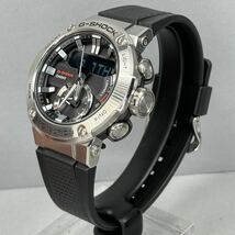 極美品 G-SHOCK GST-B200-1AJF GスチールG-STEEL タフソーラー Bluetooth搭載モバイルリンク アナデジ ブラック 反転液晶 メタル カーボン_画像7