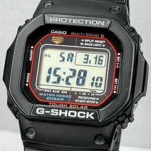 美品 CASIO G-SHOCK GW-M5610-1JF タフソーラー 電波受信 電波ソーラー マルチバンド6 スクウェア ブラック スピード オリジンモデル 