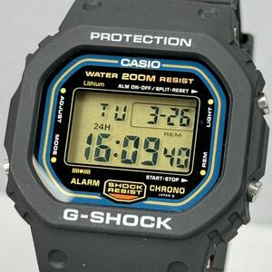 未使用同様 極美品G-SHOCK DW-5600C-2 200M表記 メタルケース スクリューバック ブラック ネイビー ゴールド スクウェア スピード DW-5000C