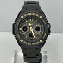 極美品 G-SHOCK GST-W300BD-1AJF Gスチール G-STEEL タフソーラー 電波受信 電波ソーラー マルチバンド6 ゴールド メタルバンド アナデジ_画像5