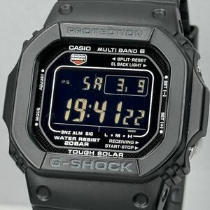 極美品 CASIO G-SHOCK GW-M5610-1BJF タフソーラー 電波受信 電波ソーラー マルチバンド6 スクウェア ブラック スピード 反転液晶 オリジン