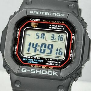 美品 CASIO G-SHOCK GW-M5610-1JF タフソーラー 電波受信 電波ソーラー マルチバンド6 スクウェア ブラック スピード オリジンモデル 