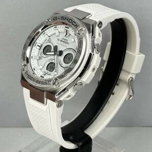 極美品 G-SHOCK GST-W310-7AJF G-STEEL/Gスチール タフソーラー電波受信 電波ソーラー マルチバンド6 メタルベゼル ホワイト アナデジの画像7