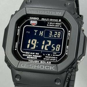 未使用同様 極美品 G-SHOCK GW-M5610-1BJF タフソーラー 電波受信 電波ソーラー マルチバンド6 スクウェア ブラック スピード 反転液晶