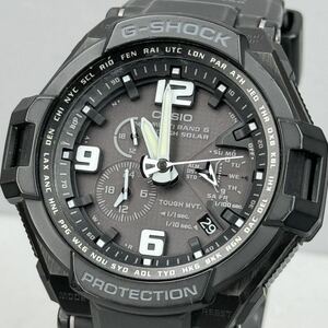 極美品 箱説タグ付G-SHOCK GW-4000A-1AJF スカイコックピット タフソーラー 電波受信 電波ソーラー マルチバンド6 ブラック ホワイト