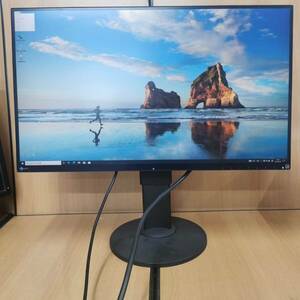 EIZO FlexScan EV2750-BK ワイド液晶モニター 27インチ WQHD（2560x1440）DVIx1/HDMIx1/Displayportx1 ケーブル付属 動作品