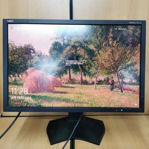 NEC MultiSync PA242W-BK/ AH-IPSパネル液晶モニター/業務用 業向/中古品　24.1インチ 液晶ディスプレイ ★動作確認済★