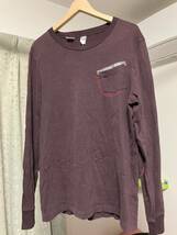 USED美品！G-STAR RAW ジースターロゥ長袖 Tシャツ Ｌボルドー（あずき色）_画像1