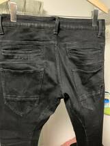 USED美品！G-STARRAW☆ジースターロウ☆D-STAQ 3D SLIM☆ストレッチデニムパンツW28L30黒ブラックジーンズ _画像3