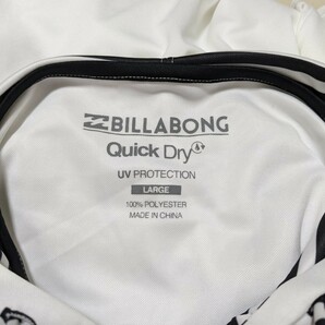 ☆SC19 BILLABONG ビラボン メンズ L 半袖 ジップアップ UV パーカー 白 フード付き サーフィン 海水浴 アウトドア 薄手の画像6