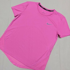 ☆AC175 NIKE DRI-FIT ナイキ ドライフィット レディース M 半袖 Tシャツ カットソー ピンク スポーツ ウェア トレーニング フィットネス