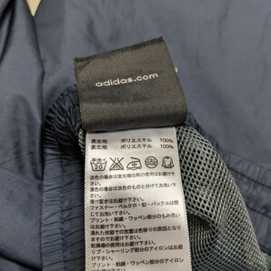 ☆AD11 ● 訳有 adidas アディダス メンズ O XL ウインドパンツ シャカパン 紺 ネイビー 薄手 裏メッシュ スポーツ ウェア トレーニングの画像6