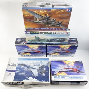 1円～ 戦闘機・空母 プラモデル 6点まとめ ジャンク FRX-99 レイフ ハンマーヘッド Su-35S フランカー 信濃 31215 PR Mk.Ⅳ 61066の画像1