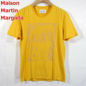 【良品】マルタンマルジェラ　絵画柄プリントＴシャツ　Margiela　Maison Martin Margiela　サイズ４８（Ｌ相当）　黄色