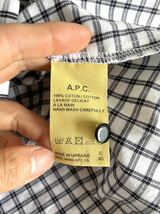 アーペーセー/A.P.C./ワンピース/長袖/チェック/S/ネイビー×ホワイト/コットン/ウクライナ製/良品美品_画像10