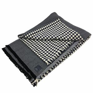 Vmina perhonrnmina.ru ho nen blanket thousand bird .. herringbone black black approximately 190cm×292cm RC4310