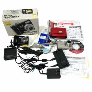 ▼CASIO Nikon デジタルカメラ 2台セット EX-Z1000 EXILIM COOLPIX 7900 ジャンク デジカメ 箱 説明書 カシオ ニコン RC4309