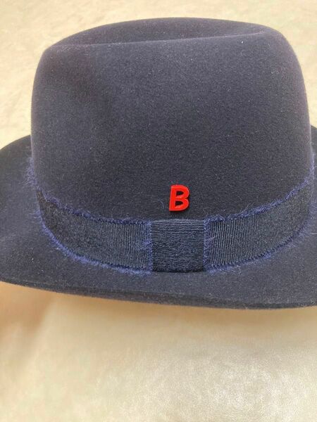 新品 MY BOB ラビットファーハット帽子Mサイズネイビー　定価57,970円