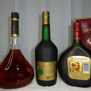 古酒 未開栓 3本セット 40%/700ml ミュコー VSOP/コニャック ROY RENE XO/De Castelfort ナポレオン アルマニャック ブランデーの画像5