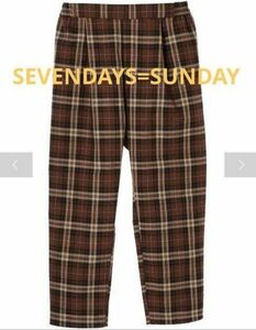 SEVENDAYS=SUNDAY　チェックテーパードパンツ