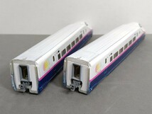 ③　E2系 1000番台 はやて 2両 スタートレイン2 車両のみ カプラー台車N加工 1/150 Nゲージ バンダイ 2003年_画像2