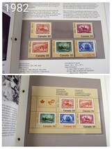 ②　アンティーク カナダ切手 コレクション 1982年 切手集 切手アルバム イヤーブック カナダ郵便 Postage Stamps of Canada_画像4
