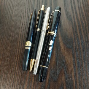 万年筆 ボールペン 4本 k18 18金 18k ホワイトゴールド モンブラン 4810 マイスターシュテック MONTBLANC 