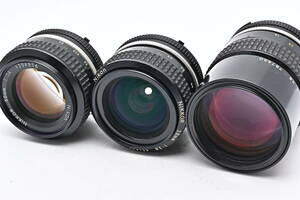 1C-639 Nikon ニコン Ai NIKKOR 28mm f/2.8 + 50mm f/1.4 + 135mm f/2.8 マニュアルフォーカス レンズ