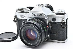 1C-735 Canon キヤノン AE-1 New FD 50mm f/1.8 一眼レフフィルムカメラ マニュアルフォーカス