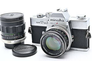 1C-845 MINOLTA ミノルタ SRT101 MC ROKKOR-PF 55mm f/1.7 + SI 28mm f/2.8 一眼レフフィルムカメラ マニュアルフォーカス