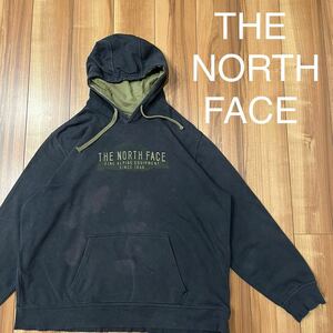 THE NORTH FACE ノースフェイス スウェットパーカー sweat hoodie プルオーバー ビッグプリントロゴ ビッグシルエット ブラック 玉mc2662