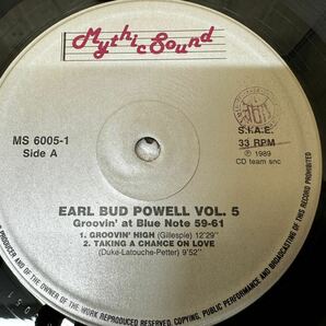 売切〜♪Bud Powellバド・パウエル／ EARL Bud Powell vol.5 Groovin' at blue note 59-61／LPレコード／JAZZ の画像2