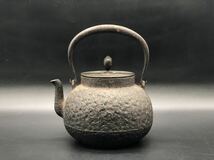 煎茶道具 鉄瓶 金寿堂造 雨宮 宗 銅蓋 釜師 胴体在印 時代物 _画像1