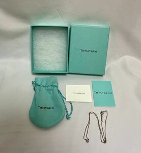 1円〜③ TIFFANY ティファニー ネックレス カラー バイザヤード 1P ピンクサファイヤ シルバー925 レディース 約1.5g 元箱 保存袋