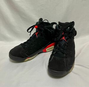 1円〜③ NIKE AIR JORDAN 6 RETRO/エアジョーダンレトロ/ブラック/384664-060/26cm/BLK