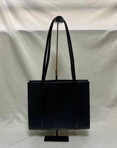 1円〜① 美品　BALLY トートバッグ/レザー/BRW/無地