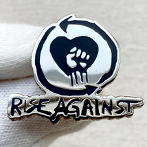 ライズ・アゲインスト　ロゴ　Rise Against　バンド◆ピンバッジ　ピンズ　バッチ　ブローチ◆音楽　UKロック　パンク　メロコア　オルタナ_画像2