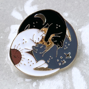  three .. cat sun × month × star 3 pcs. cat ..* pin badge pin zbachi brooch * animal god .. thing .. thing 