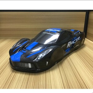 即決　送料無料　フェラーリ　ボディ　黒　ブルー　　1/10 ラジコン　ホイールベース　260mm　ドリパケ　TT01 TT02　タミヤ　などなどに