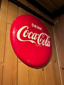 コカコーラ レア　直径80cm 昭和レトロ 看板 ビンテージ