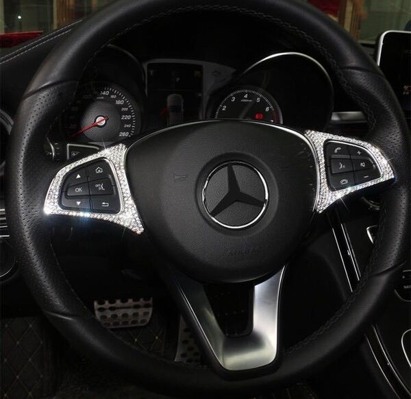 メルセデスベンツ Mercedes ステアリングガーニッシュ【C328b】