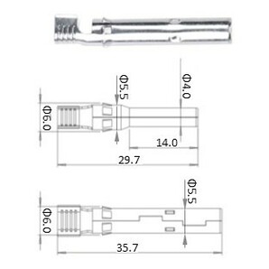 匿名配送 太陽光ケーブル MC4コネクタ用ギボシ 金属端子 １０組セット 2.5sq～6sq線用 ソーラーパネル、太陽光発電用の画像5